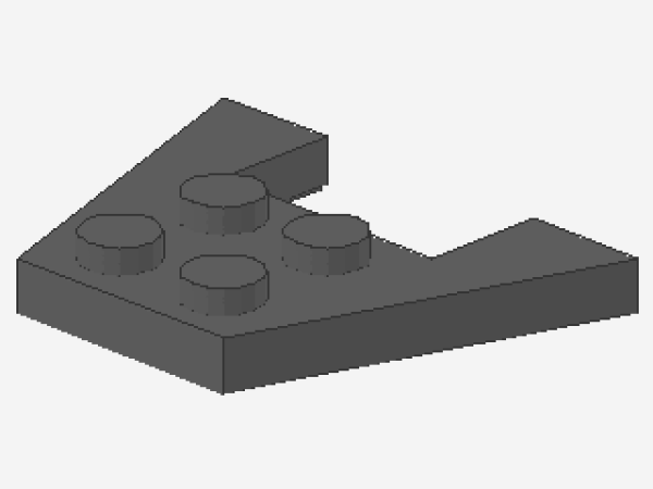 Lego Wedge Plate 3 x 4 (4859) dark bluish gray